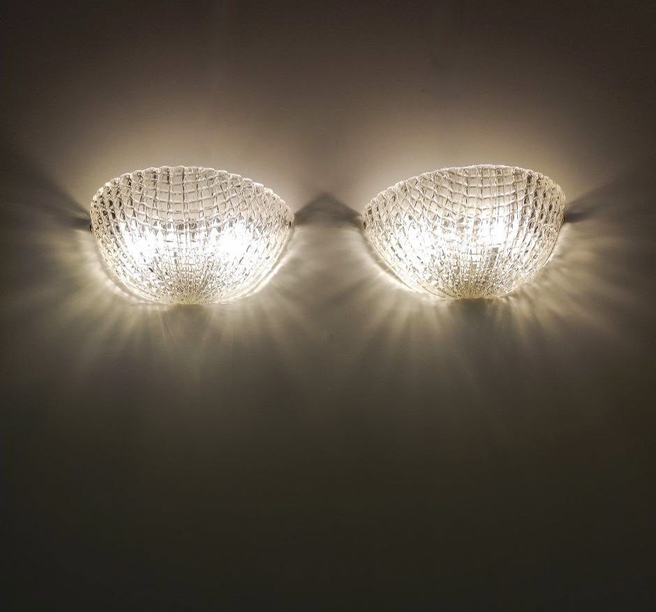 Murano, paire d'appliques murales en verre des années 1960-photo-6