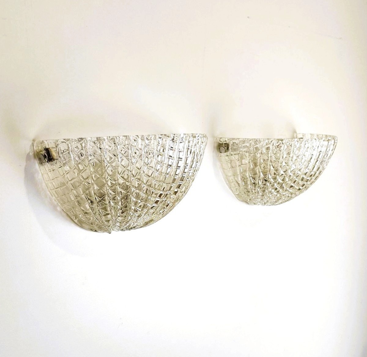 Murano, paire d'appliques murales en verre des années 1960