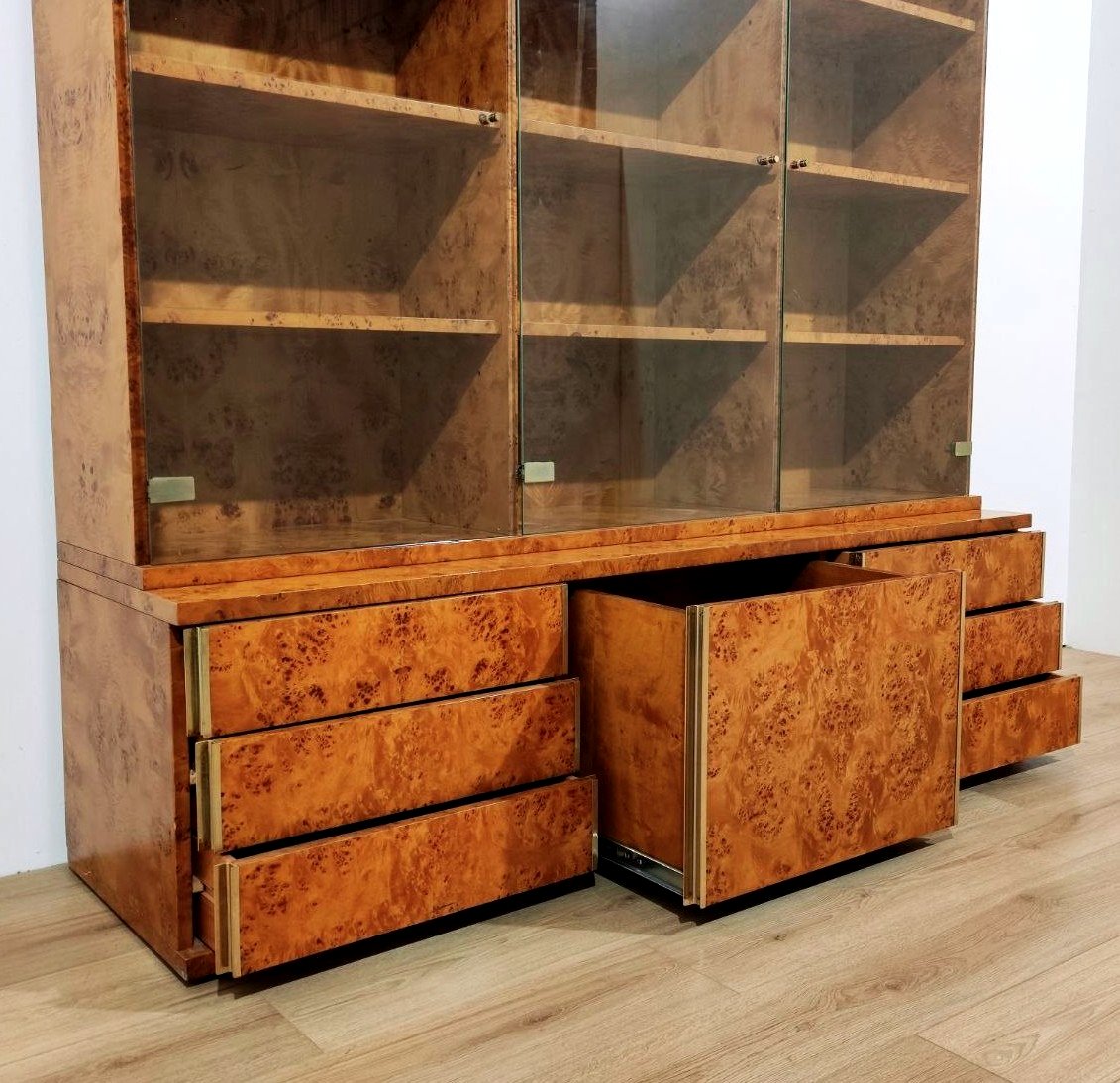 Arm Meda, 1970s Display Bookcase With Drawers-photo-5