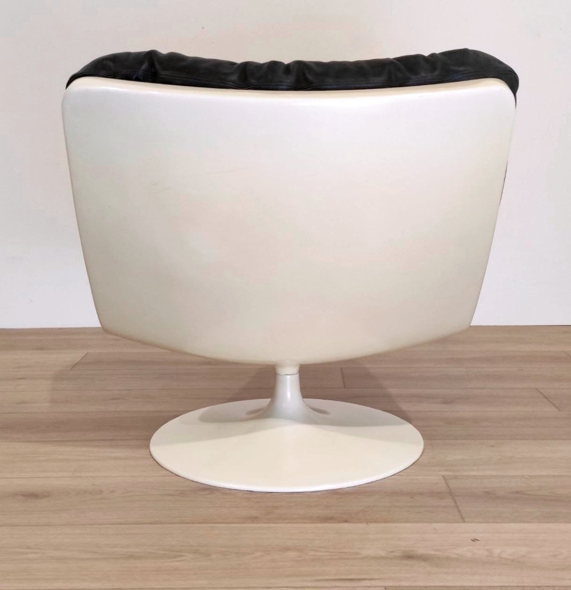 Fauteuil pivotant avec coussins en cuir, PLAY 'ivm' années 1960-photo-3