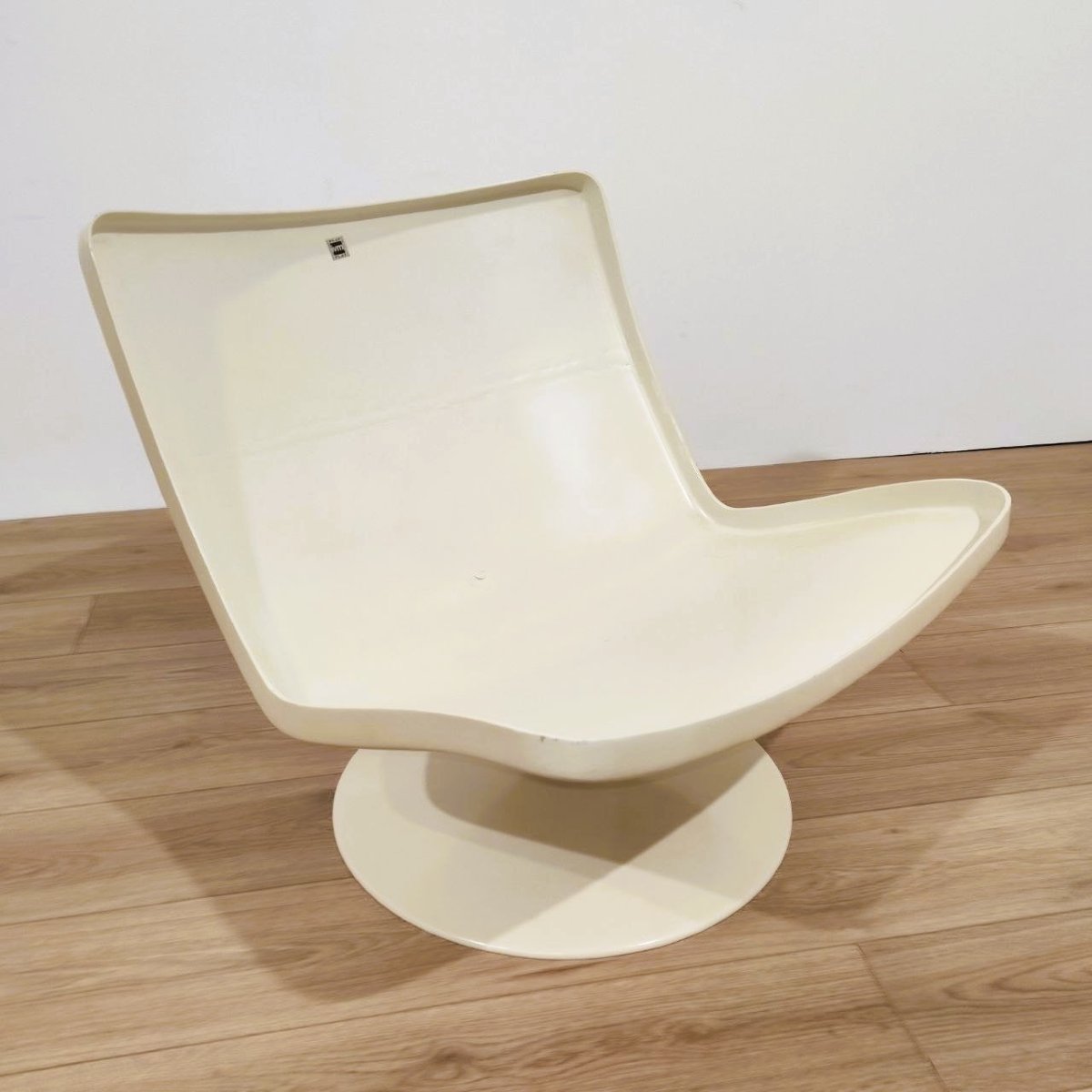 Fauteuil pivotant avec coussins en cuir, PLAY 'ivm' années 1960-photo-5