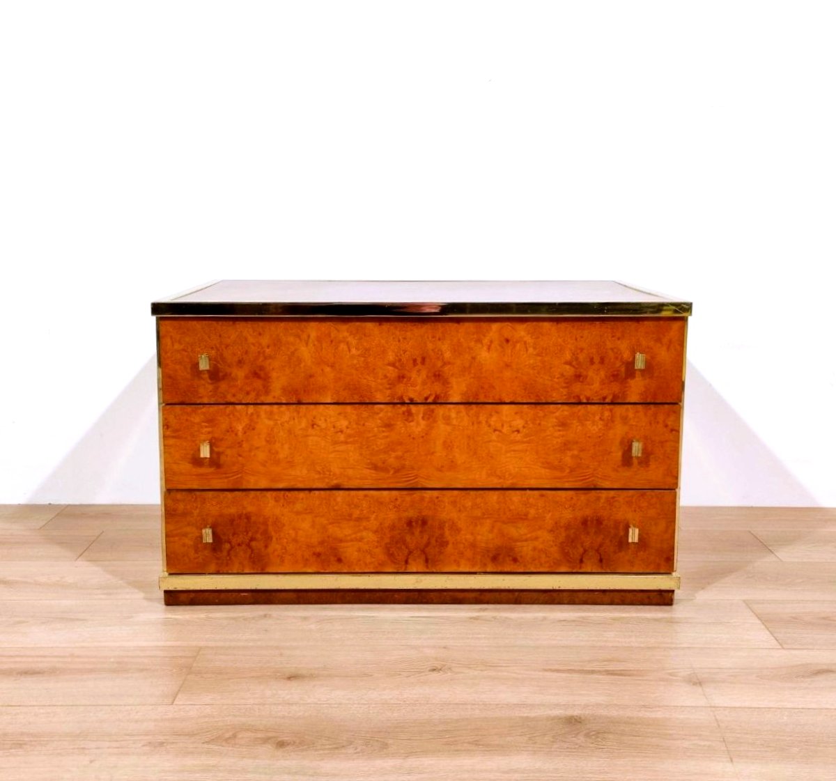 Commode en loupe de bois, Renato Zevi (attribué), années 1970-photo-2