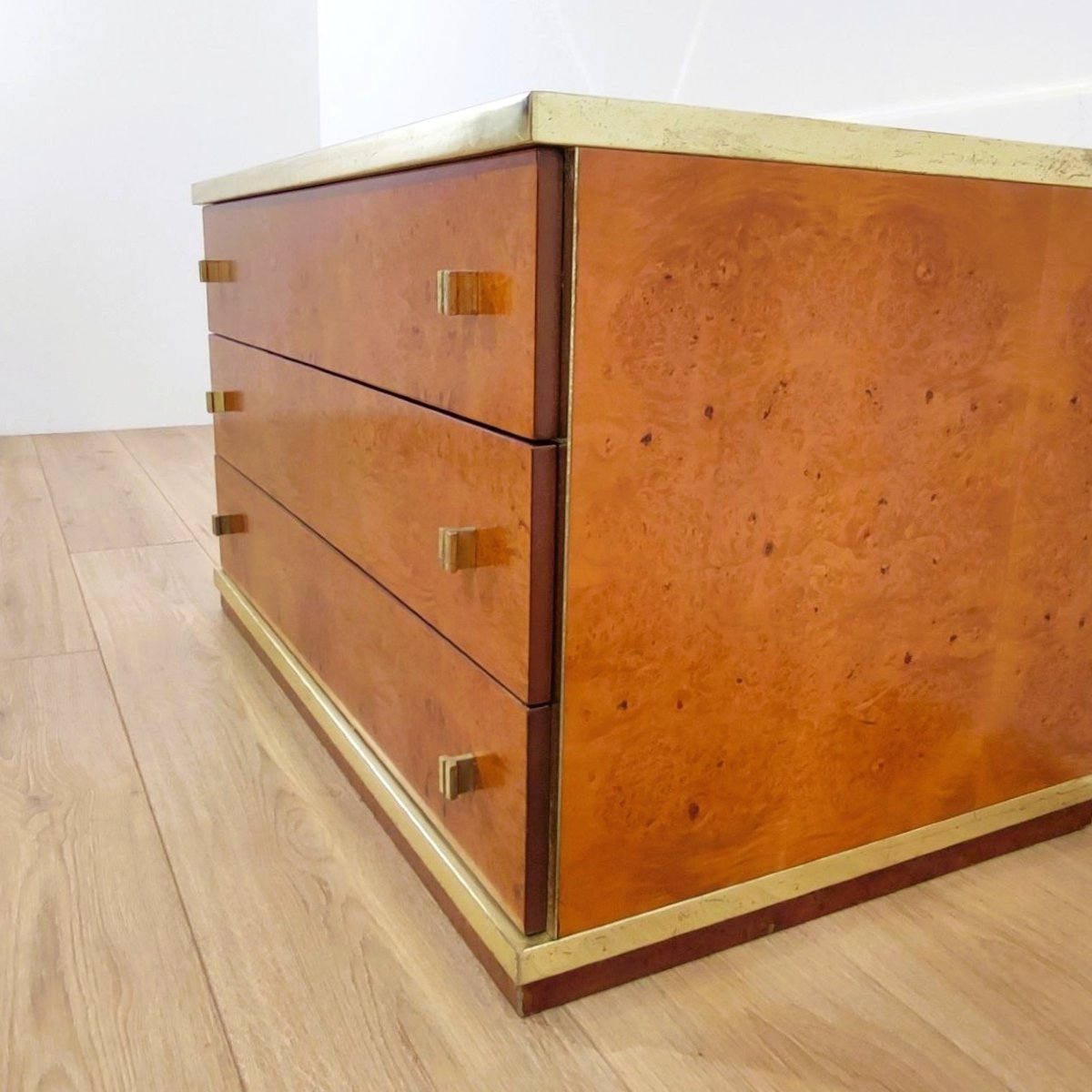 Commode en loupe de bois, Renato Zevi (attribué), années 1970-photo-2