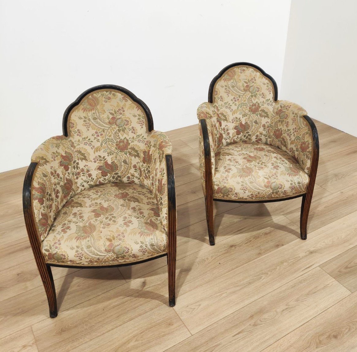 Paire de fauteuils Art déco, Italie, années 1930-photo-3