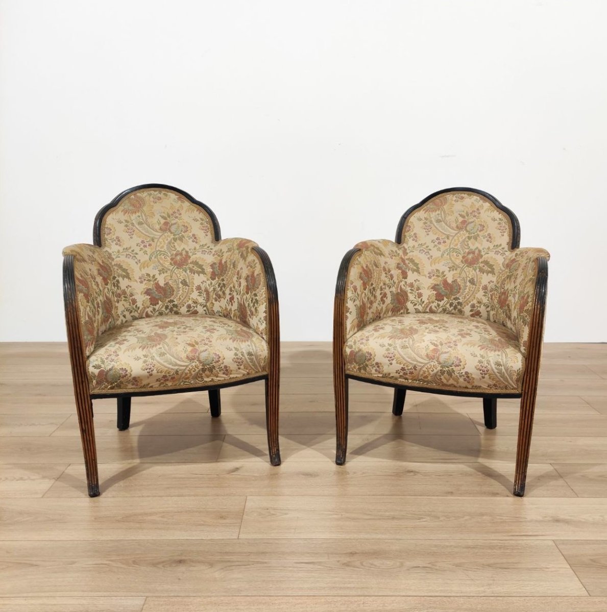 Paire de fauteuils Art déco, Italie, années 1930-photo-4