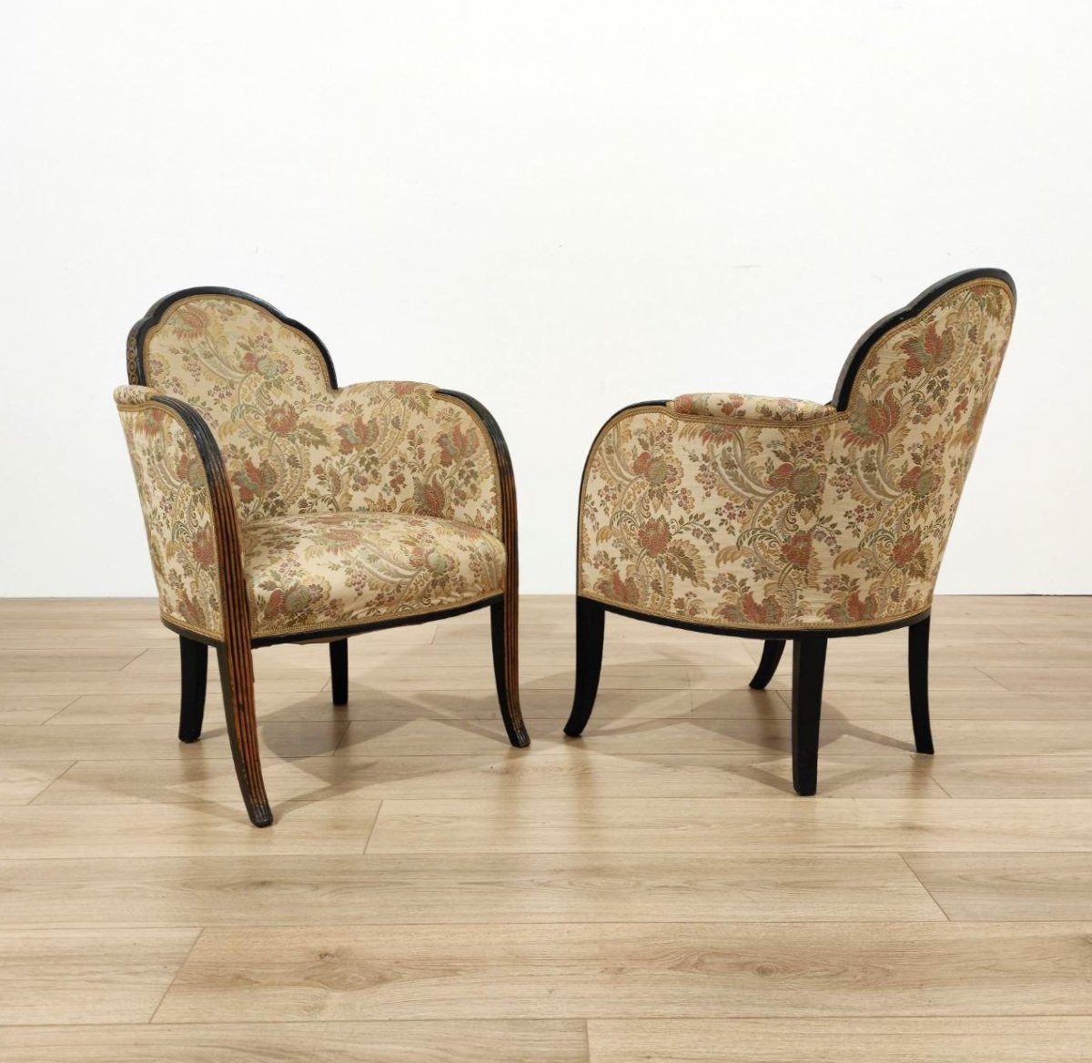 Paire de fauteuils Art déco, Italie, années 1930-photo-5