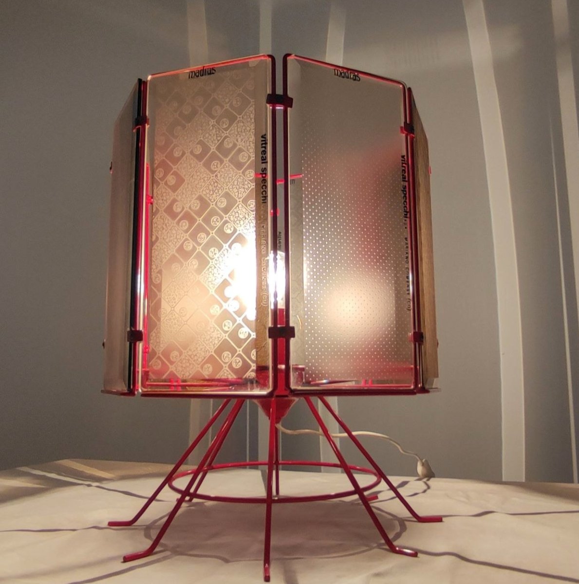 Lampe de table publicitaire « Vitreal specchi », années 1970/1980-photo-6