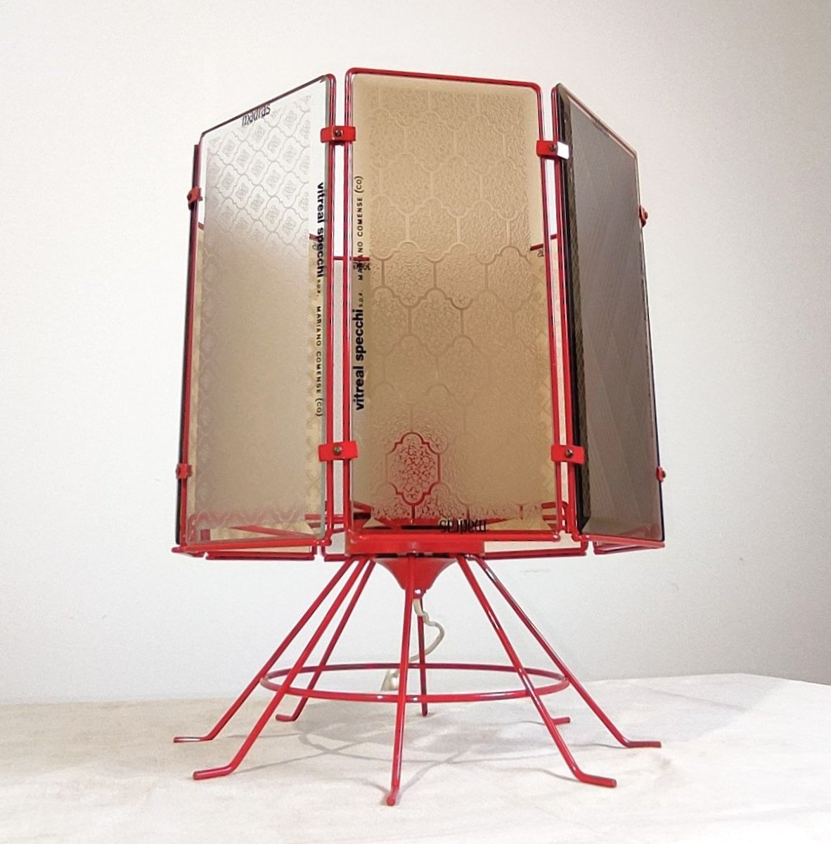 Lampe de table publicitaire « Vitreal specchi », années 1970/1980