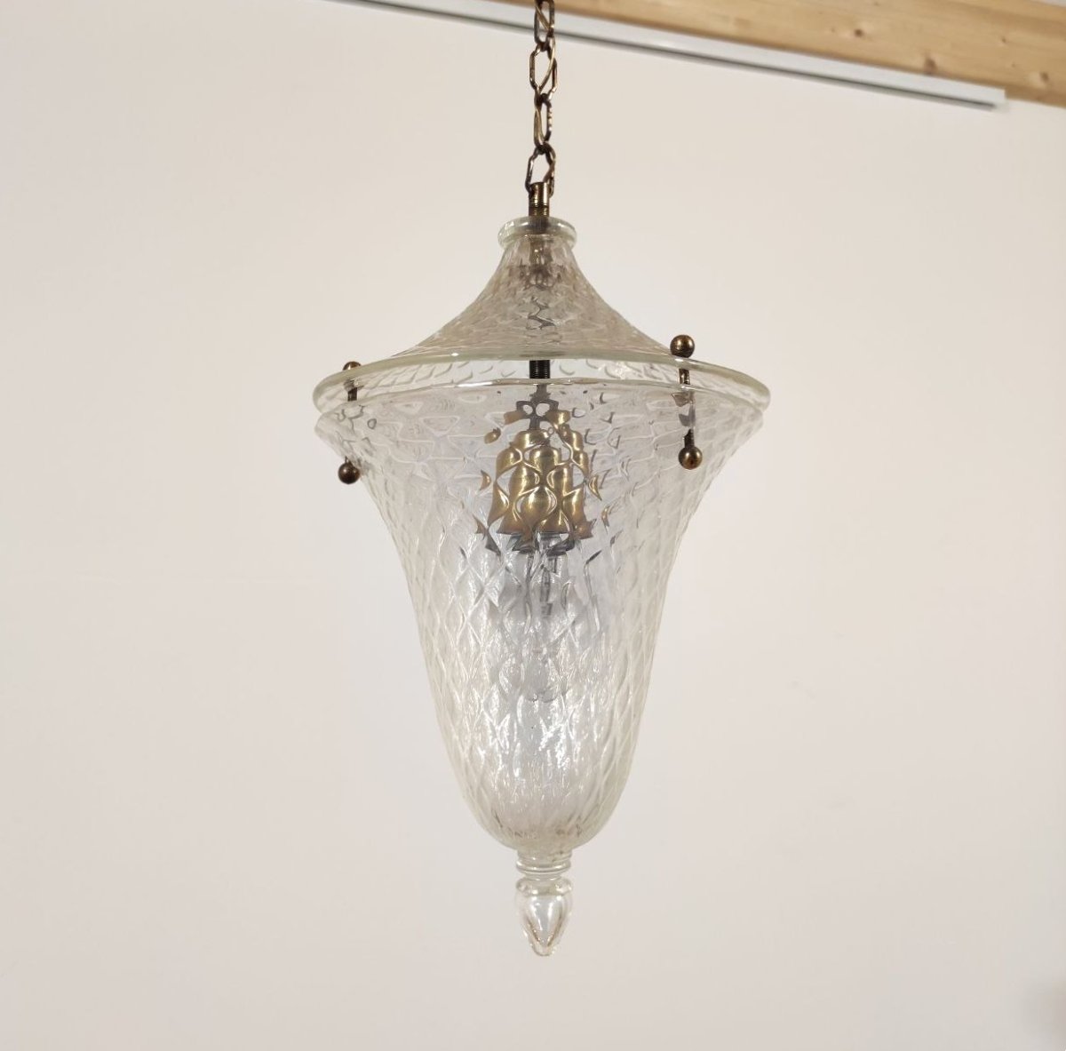 Suspension en verre opalescent de Murano-photo-2