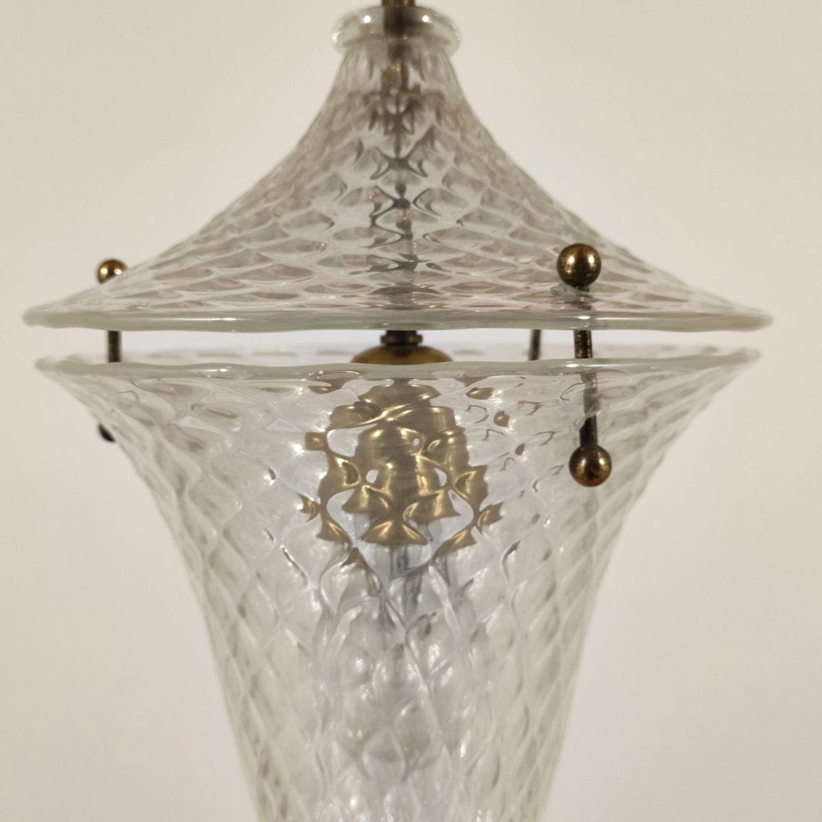 Suspension en verre opalescent de Murano-photo-2