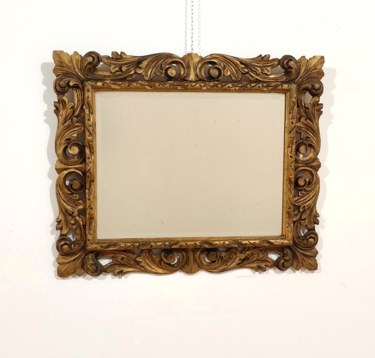 Mirror With Carved And Gilded Frame, Early 1900s