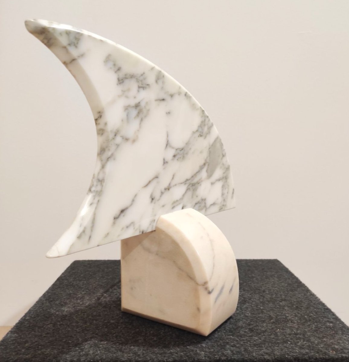 White And Pink Marble Table Lamp, Italy, 1960s-photo-2
