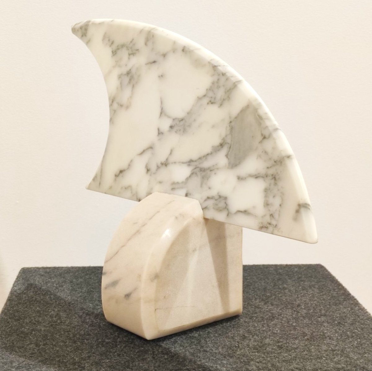 White And Pink Marble Table Lamp, Italy, 1960s-photo-4