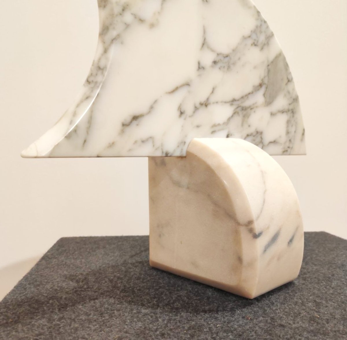 White And Pink Marble Table Lamp, Italy, 1960s-photo-4