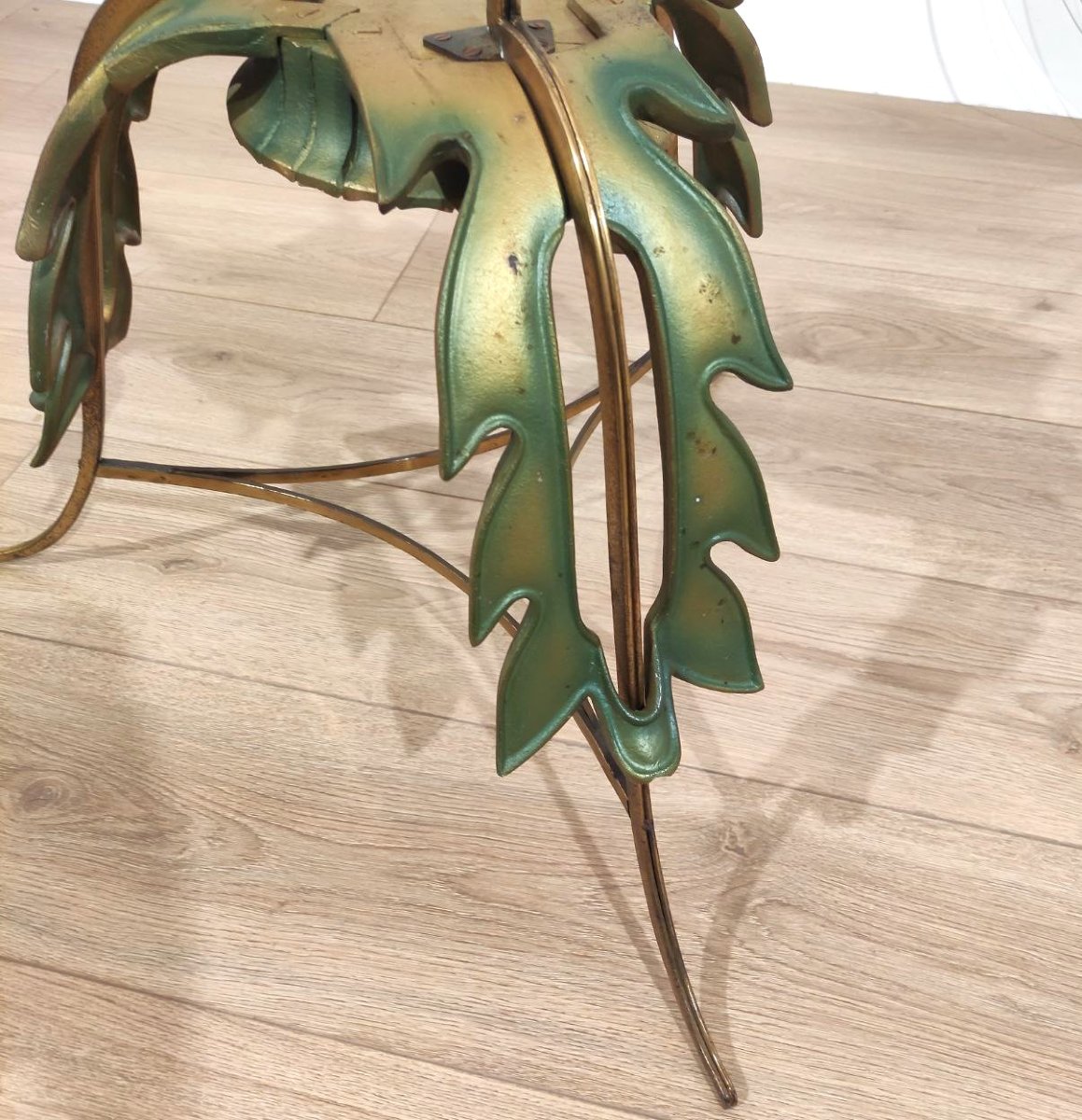 Brass And Sandblasted Glass Coffee Table By Pier Luigi Colli, Italy, 1950s-photo-6