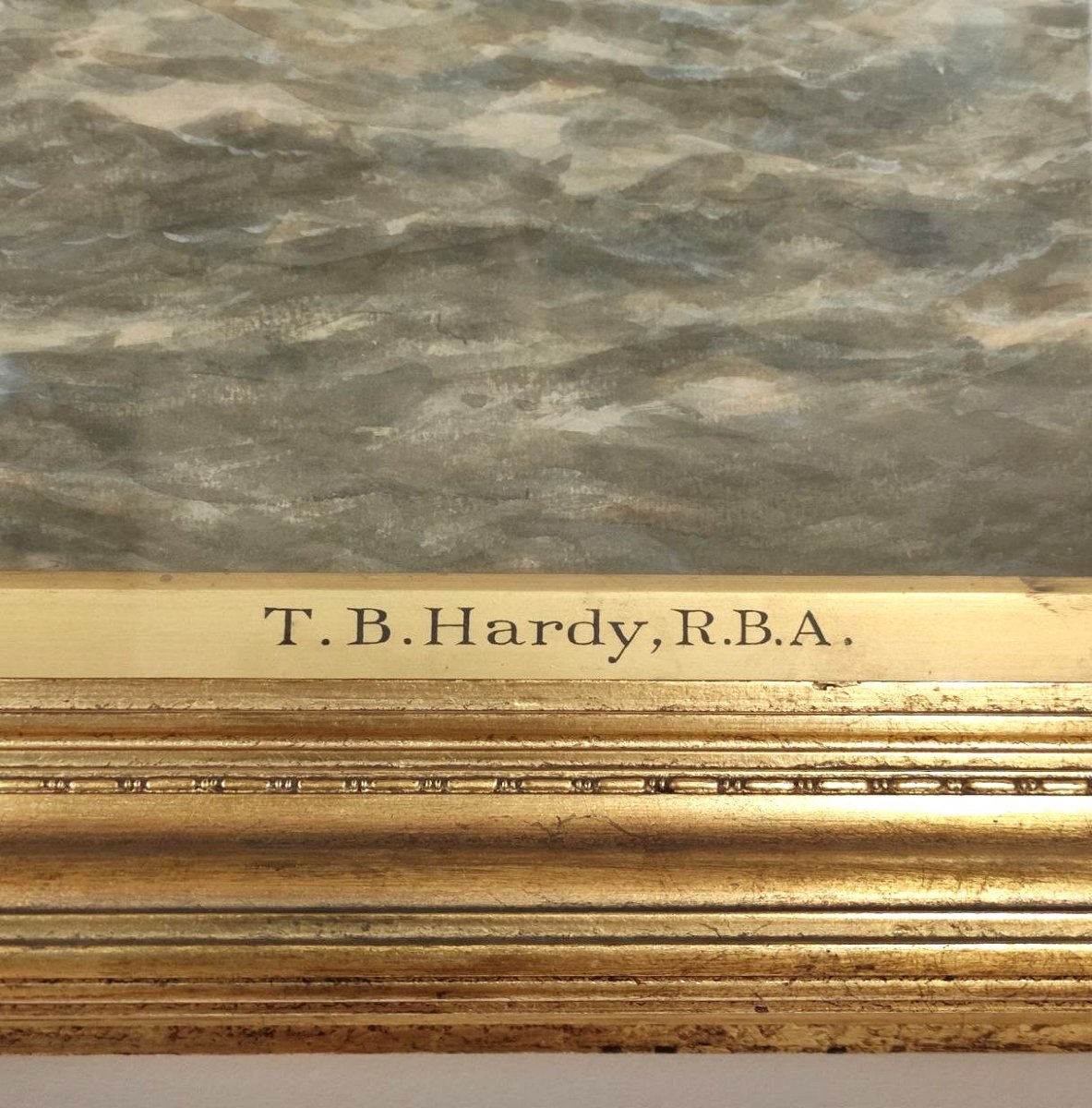 T.b. Hardy R.b.a. Large Watercolor 'french Fishing Boats', 1892-photo-4