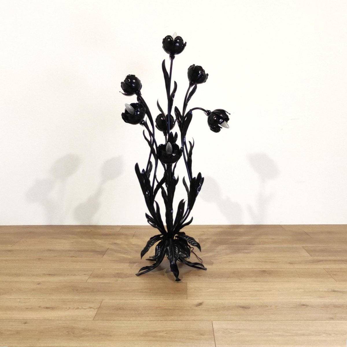7-light Floral Floor Lamp By Hans Kogl, 1970s-photo-3