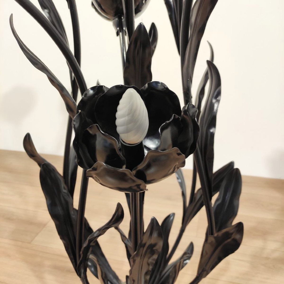 7-light Floral Floor Lamp By Hans Kogl, 1970s-photo-2