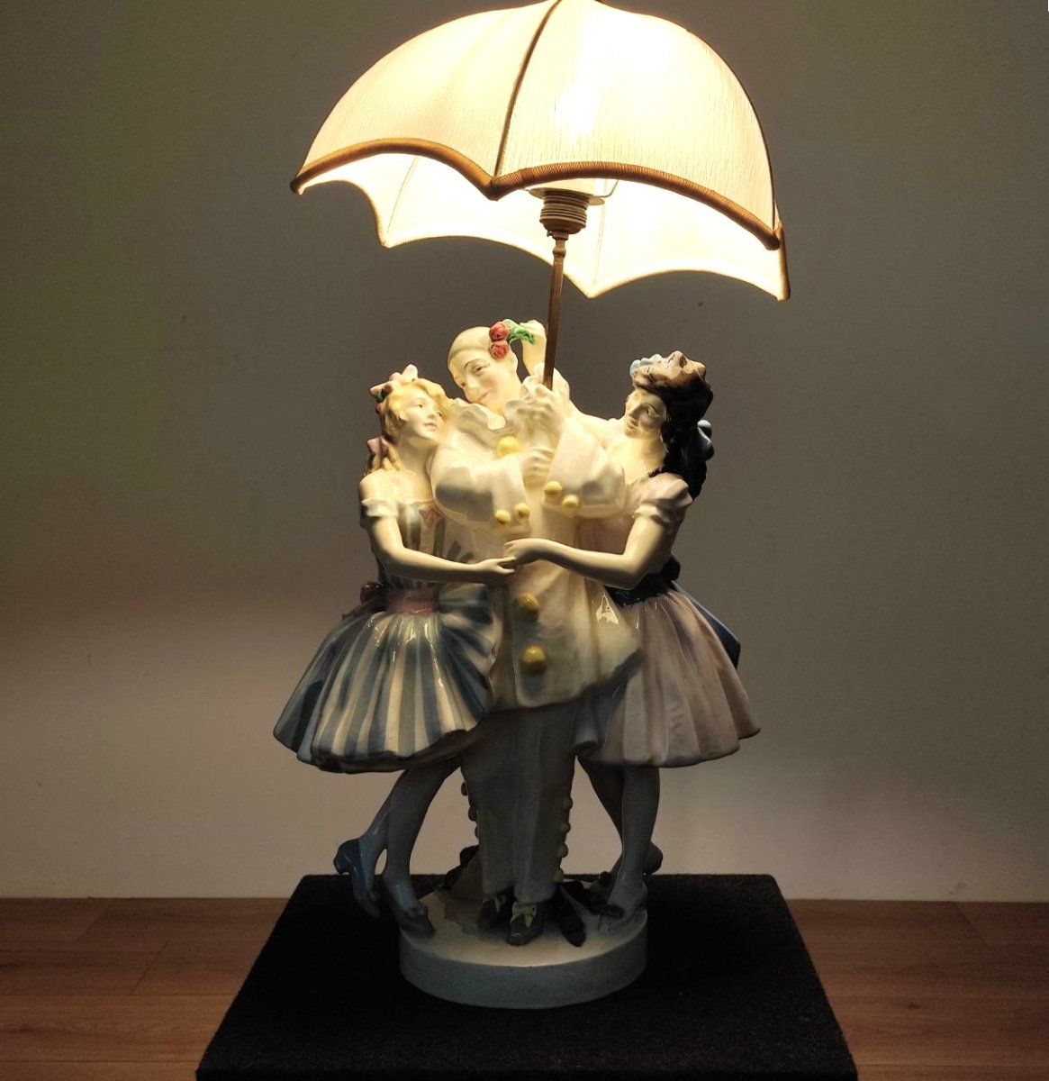 Ceramic Lamp By Podany For Kwk Keramos Austria, 1920s/1930s.-photo-3