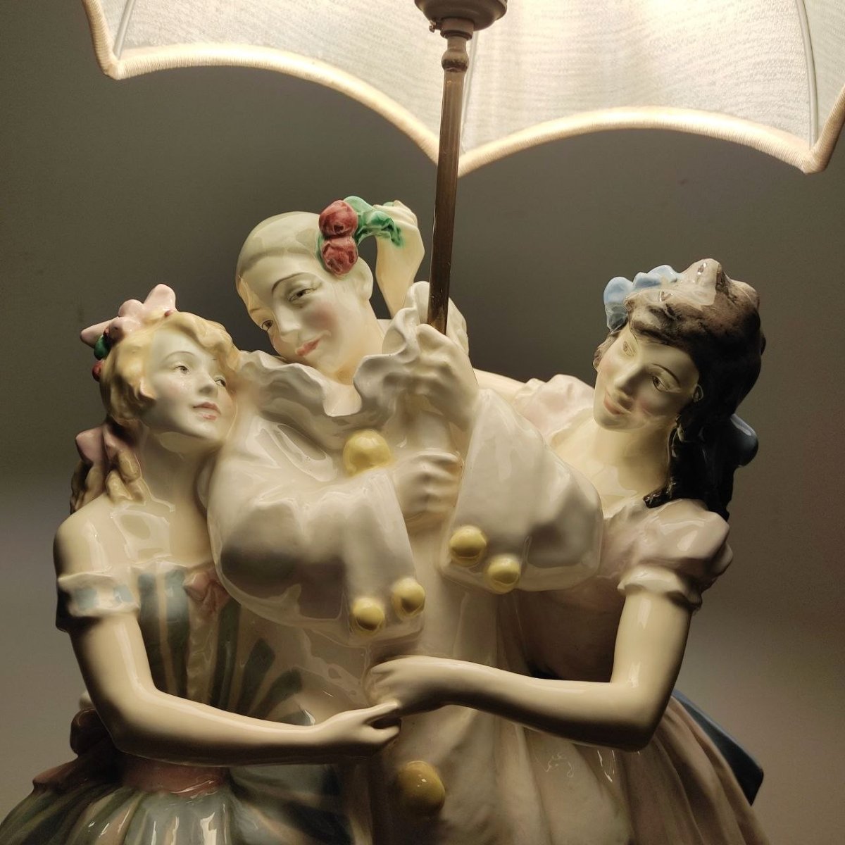 Ceramic Lamp By Podany For Kwk Keramos Austria, 1920s/1930s.-photo-4