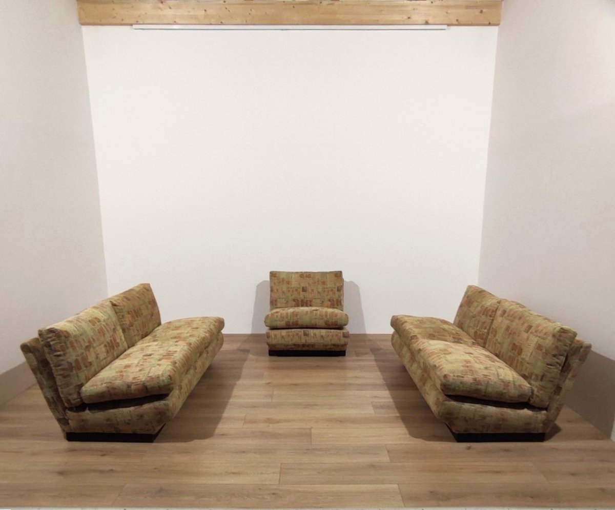 Ensemble canapé et fauteuil de Paolo Caliari pour Cassina, années 1960