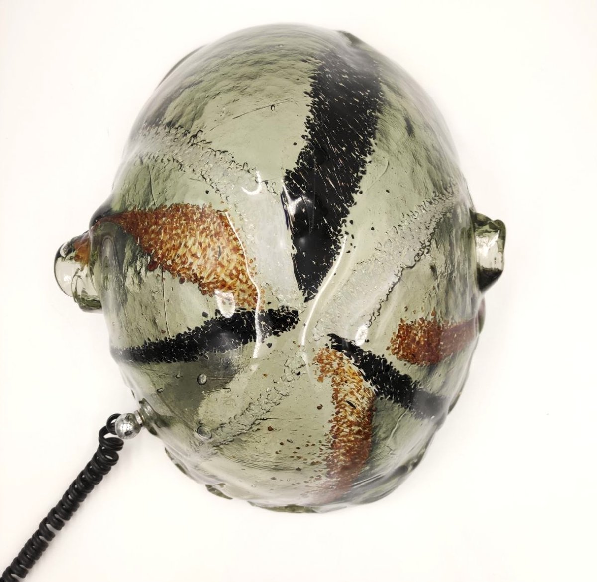 Lampe de table en verre de Murano avec inclusions, Italie, années 1960-photo-3