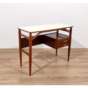 Mahogany And Formica Writing Desk, Dalvera Production, Italy, 1960s