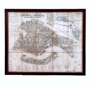 Travel Map, 'new Plan Of Venice' 1854