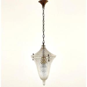 Suspension en verre opalescent de Murano