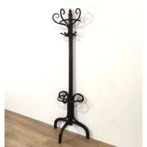 Thonet, porte-manteau et porte-parapluie en bois courbé, vers 1890.
