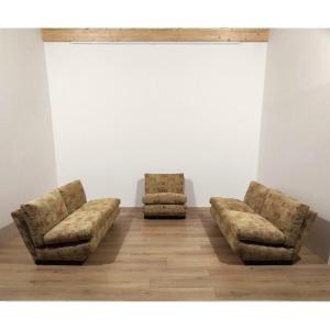 Pair Of Small Sofas And An Armchair By Paolo Caliari For Cassina, 1960s