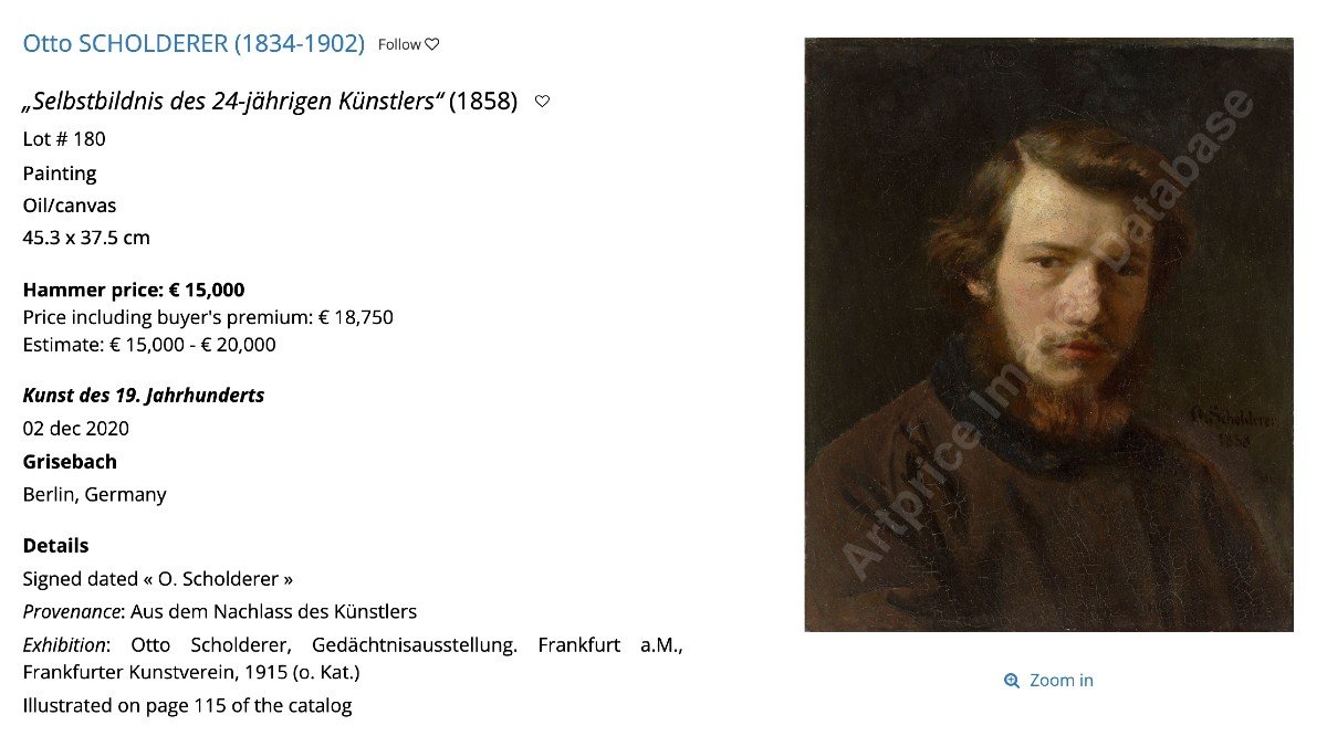 Exceptionnelle Huile Sur Toile " Nu Féminin " Otto Scholderer (1834-1902)-photo-1