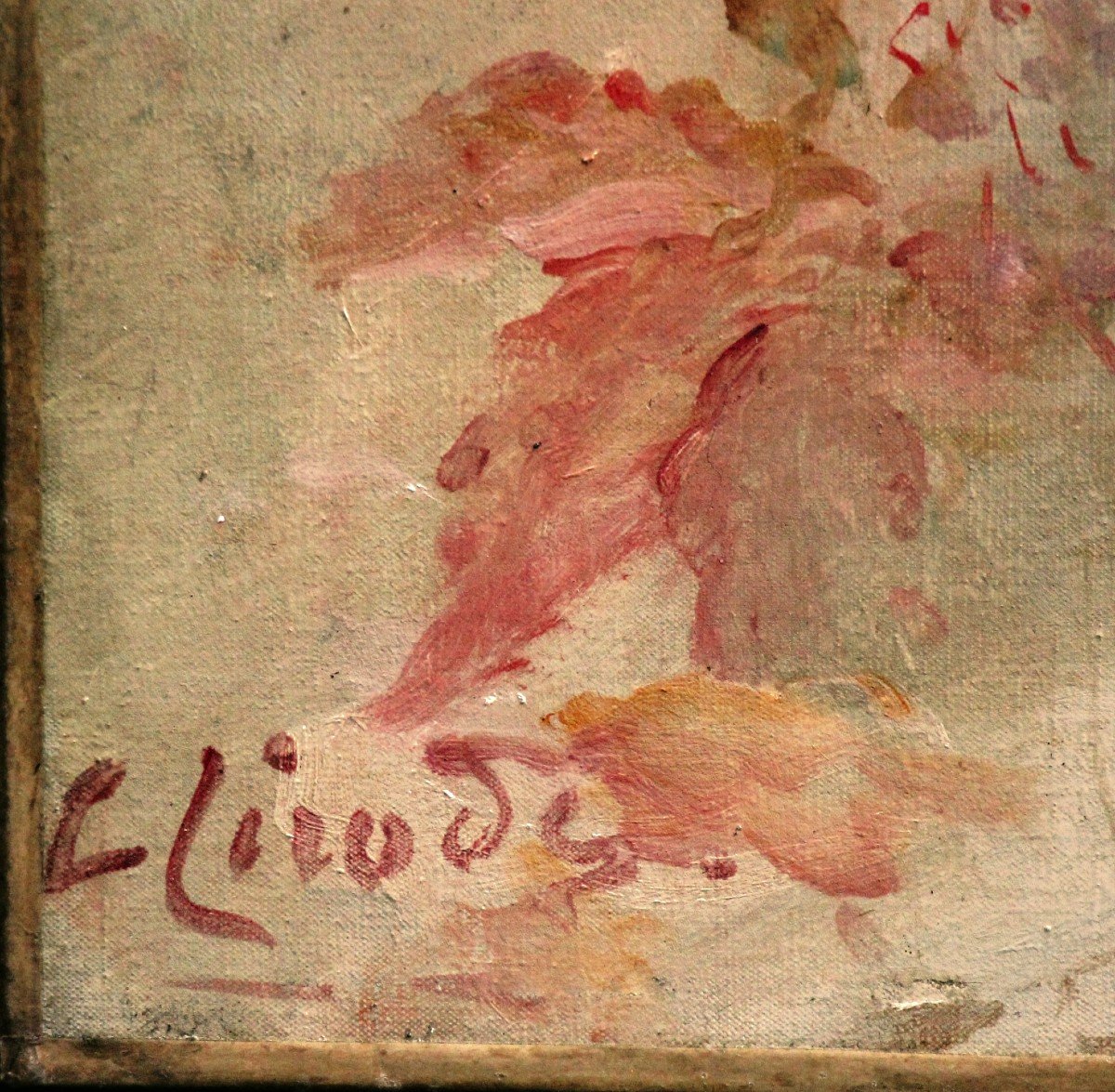 Huile Sur Toile , Portrait Art Nouveau Par Leon Tirode (1873-1956)-photo-4