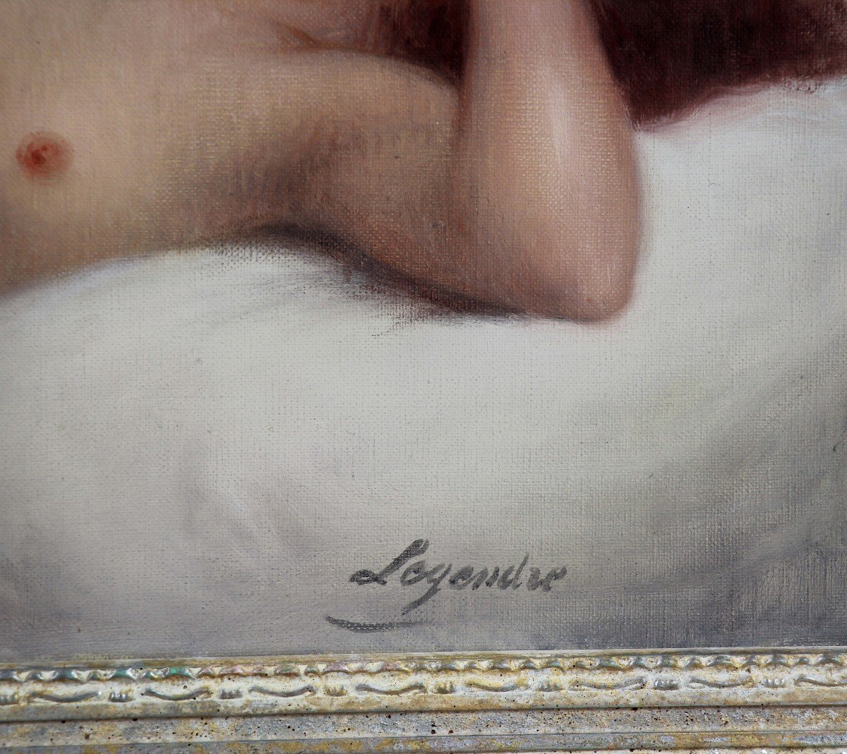 Huile Sur Toile Nu Couché Par Legendre école Française 1920-photo-4
