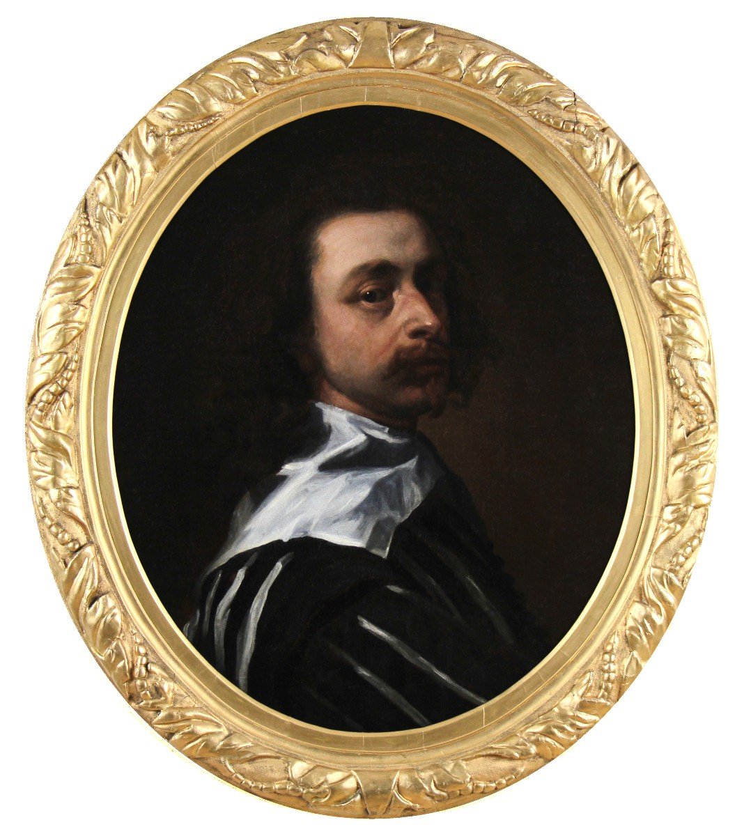 Oil On Canvas Self-portrait Of The Artist Follower Of Anthony Van Dyck Circa 1770 