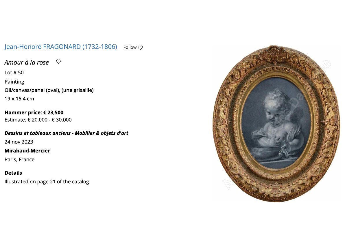 Oil Painting On Canvas " A Cupid " 18th Century Attr. By Jean-honoré Fragonard-photo-4