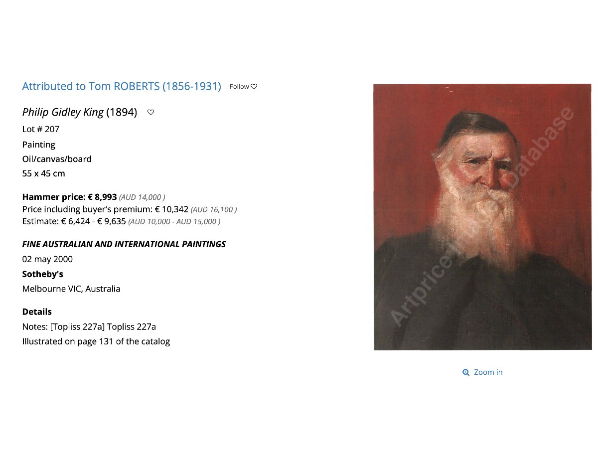 Portrait d'un homme portant un chapeau haut de forme, huile sur toile attribuée à Tom Roberts -photo-3