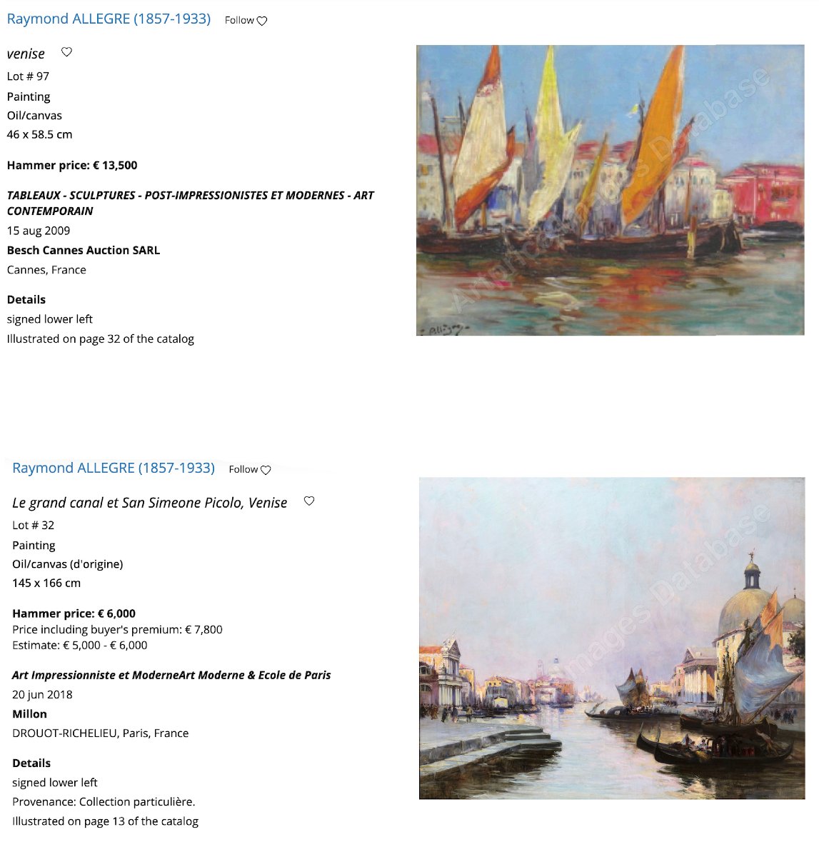 Venise, le grand canal et San Simeone Picolo. Grande Huile sur toile école Française 20ème-photo-4