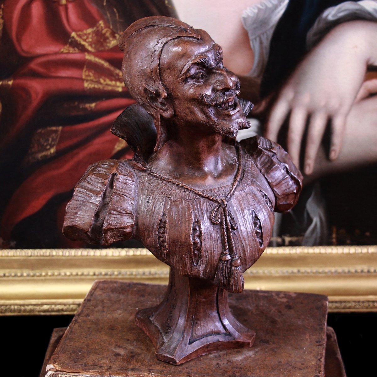 Bust Terracotta Signed Don Van Den Bossche Nineteenth Century-photo-3
