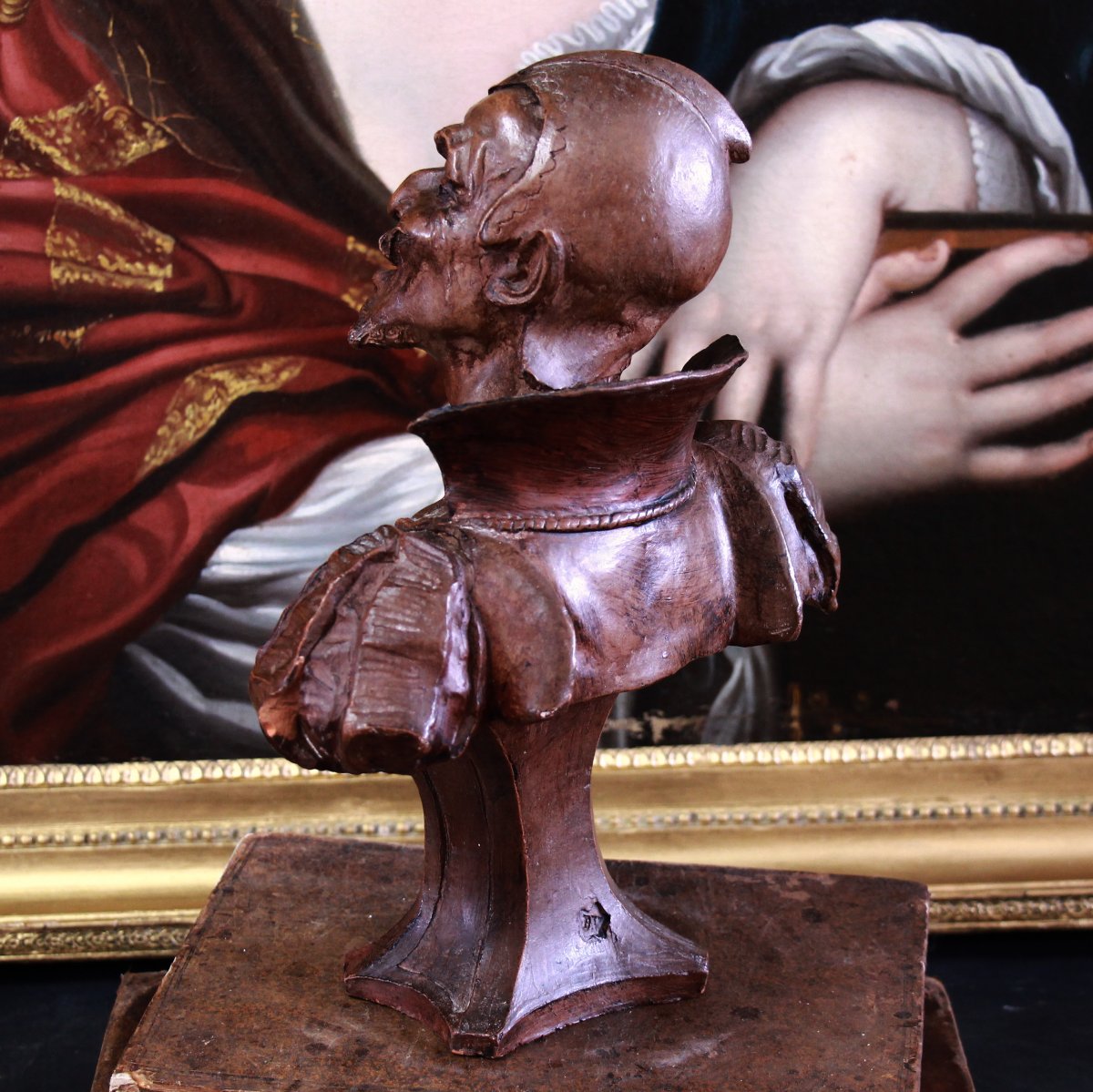 Bust Terracotta Signed Don Van Den Bossche Nineteenth Century-photo-1