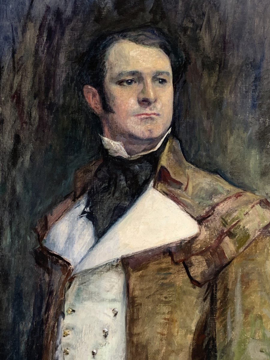 Portrait Huile Sur Toile Par Alfred Moitroux ( 1886-1938 ) école Belge-photo-2