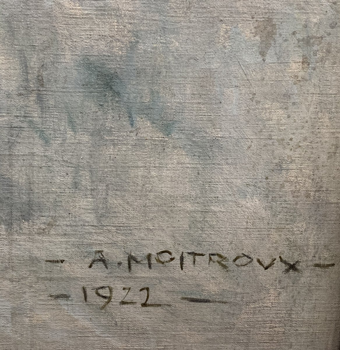 Portrait Huile Sur Toile Par Alfred Moitroux ( 1886-1938 ) école Belge-photo-1