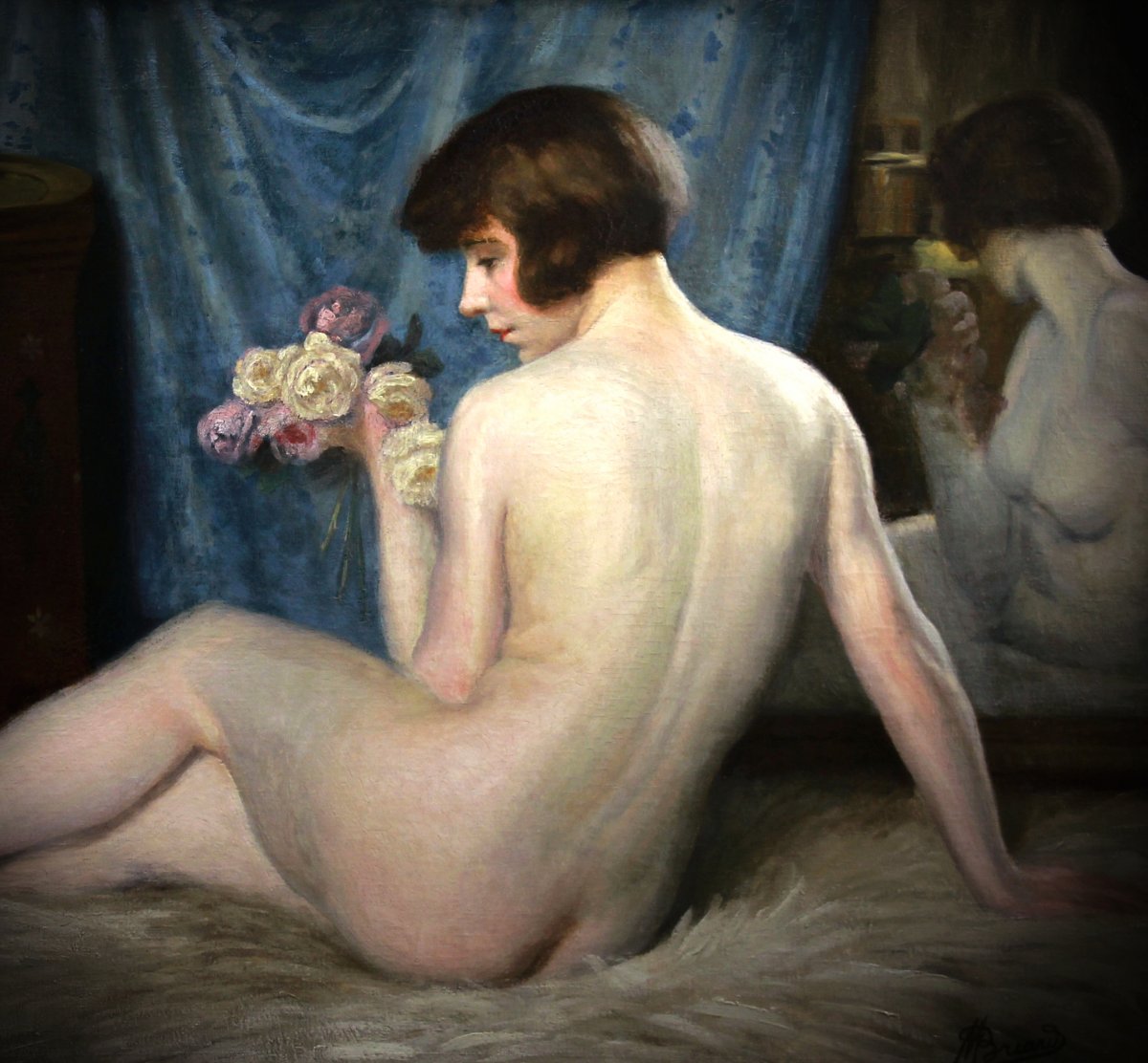 Painting Oil On Canvas, Nude In An Oriental Setting Maurice Briard-photo-2