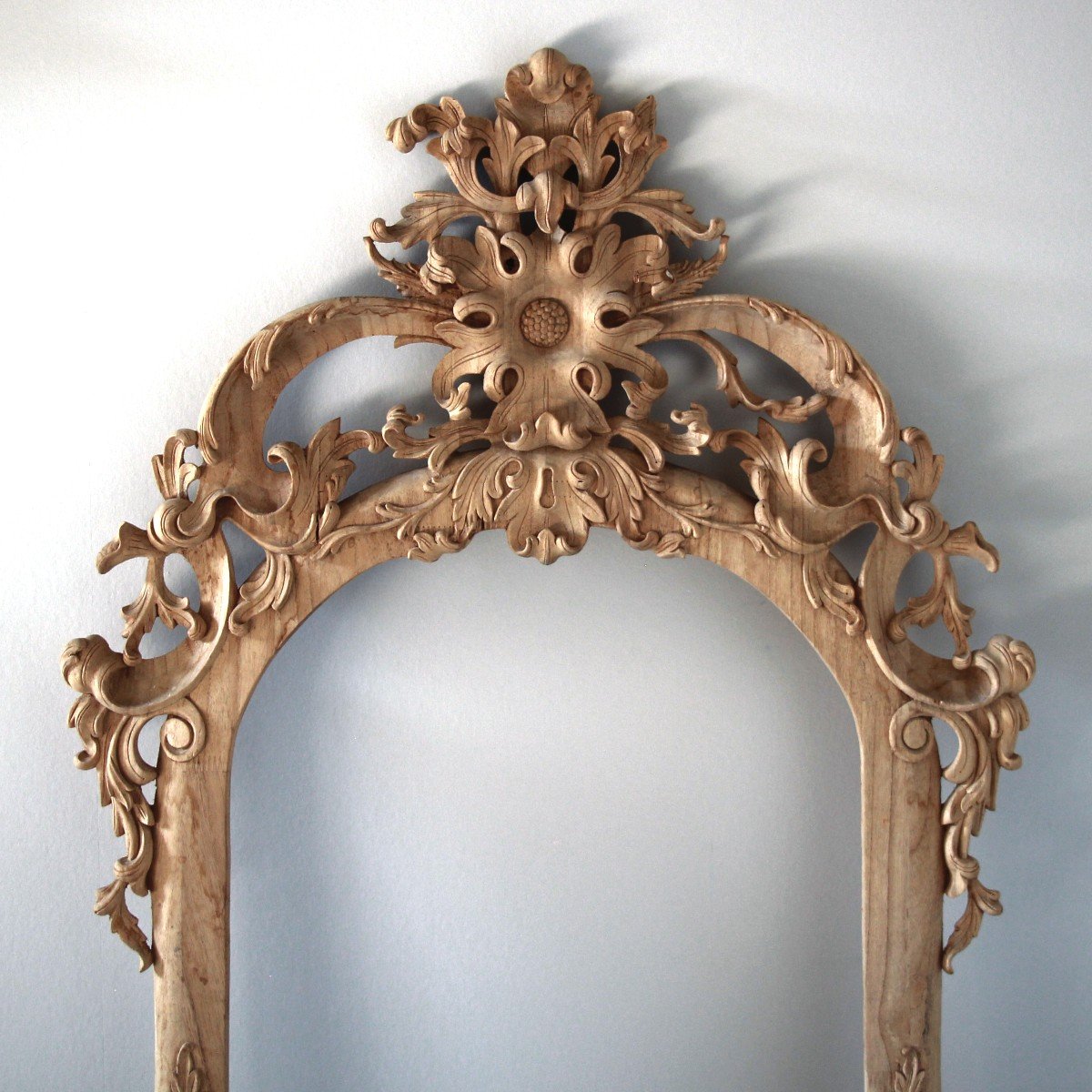 Regency Style Mirror Frame In Untreated Natural Wood-photo-2