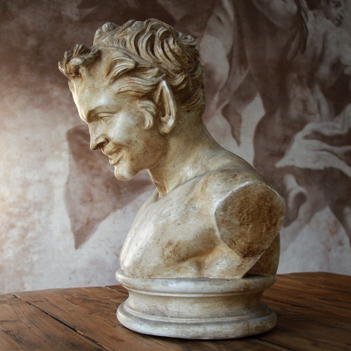 Patinated Plaster Bust -photo-2