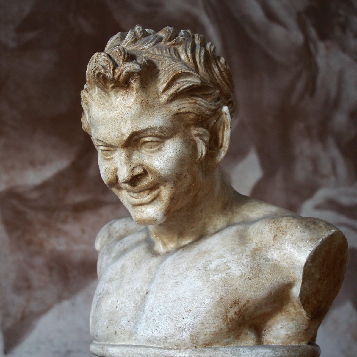 Patinated Plaster Bust -photo-2