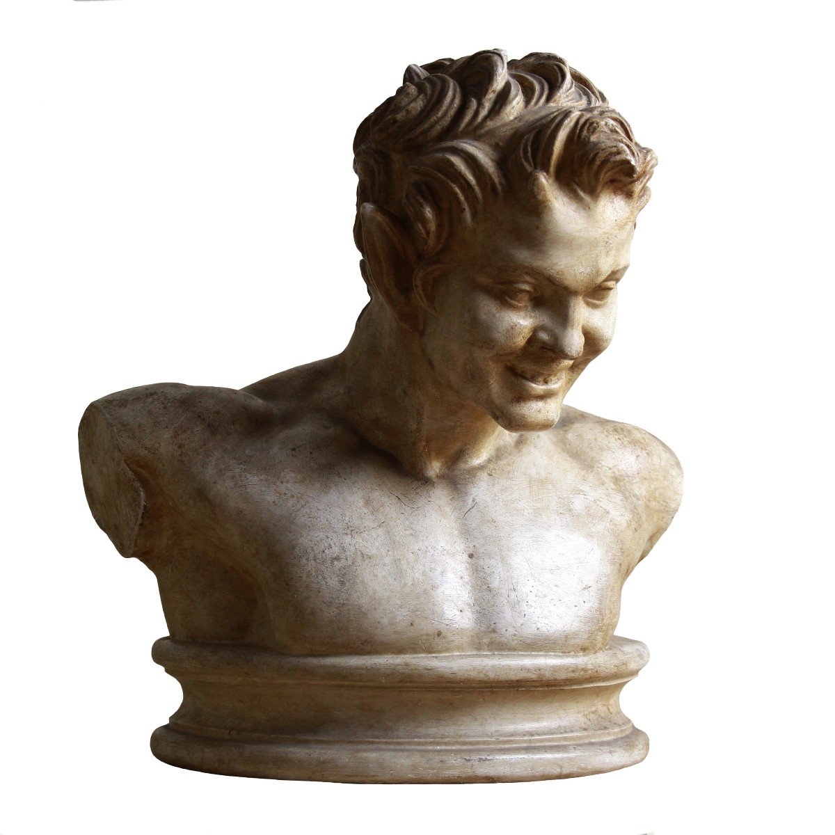 Patinated Plaster Bust -photo-4