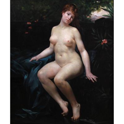 Oil Painting On Canvas, Naked In The Bath By Emmanuel Stanek XIX