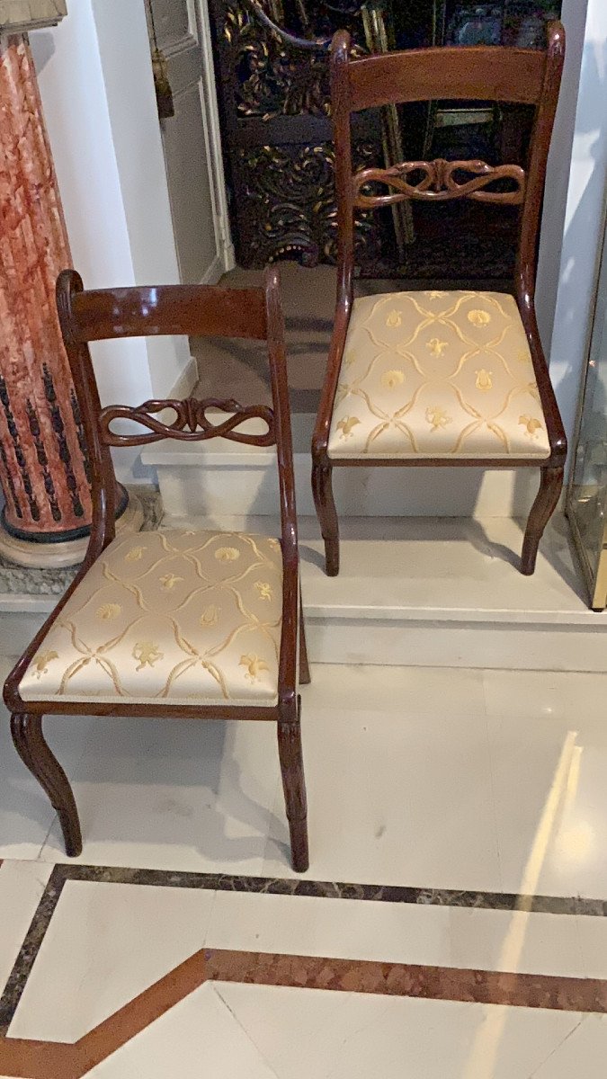 10 Empire Mahogany Chairs