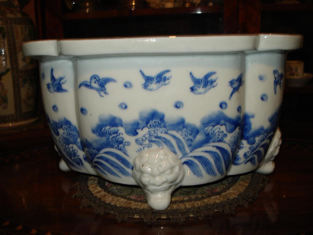 XIXth China Porcelain Planter-photo-2
